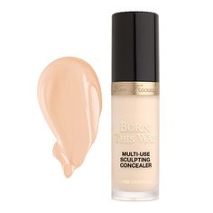 Flawless, Hydrating, Longwearing | Too Faced Born This Way Super Coverage Multi-Use Concealer - Snow - NET WT. 0.45 oz/13.5 ml Snow Beauty, Born This Way Concealer, Mack Up, Full Coverage Concealer, Concealer Makeup, Too Faced Concealer, Too Faced Makeup, Cream Concealer, Born This Way