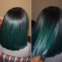 Blue And Green Hair, Hair Styles Long Hair, Weave Extensions, Modern Mullet, Virgin Hair Bundles, Human Hair Bundles, Hair Laid, Relaxed Hair, Hair Life