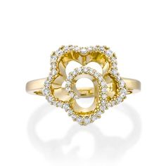 A beautiful blooming flower diamond ring set with 50 diamonds and total carat of 0.36A beautiful 18k yellow gold blooming flower diamond ring set with 50 diamonds and total carat of 0.36A multitone star shape ring - can be used as a diamond wedding ring for her.---Product description ---🌸 The Bandwidth is 1.80 mm at the thinnest point and 2.00 mm at the widest point.🌸 The band height is 1.40 mm at the shortest point and 2.20 mm at the highest point.🌸 The head diameter is about 14 mm.🌸 The he Flower Ring Diamond, Radiant Rings, Diamond Necklace Pendant, April Birthstone Ring, Many Rings, Flower Diamond Ring, Princess Diamond Ring, Diamond Ring For Women, Dainty Diamond Ring