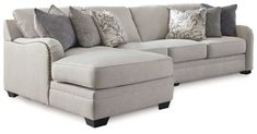 Dellara Chalk 3-Piece Sectional with  LAF Chaise - Ornate Home Sectional With Chaise, Corner Chaise, In The Now, Armless Loveseat, Everyday Elegance, 3 Piece Sectional, Woven Texture, Armless Chair, Ashley Furniture