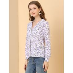 A dash of the soft fabric enhances the light and airy feel of this billowy floral-print blouse. Laden with ladylike charm, this lovely blouse is scattered with stylish hearts just right. In bright colors and with cute heart polka-dot patterns, this lightweight shirt is in a breezy silhouette. Featuring neat pintucks, this breezy and easygoing button-down shirt is patterned in sweetheart prints. Available in classic heart dots, the crisp fresh shirt is key to every woman's closet, which has great