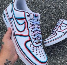 Air Force 1 Sneakers, Pretty Sneakers, Custom Painted Shoes, Diy Sneakers, Nike Shoes Air Force, Nike Fashion Shoes