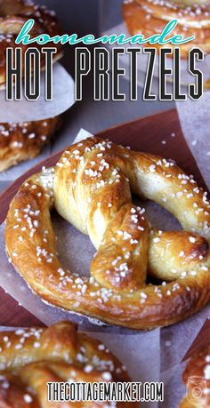 several pretzels with sesame seeds on them