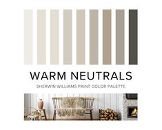 warm neutrals for the living room and bedroom are featured in this color palette book