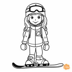 illustration of Happy winter sports coloring Cool Winter, Happy Winter, Printable Pages, Winter Fun