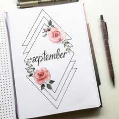 Bullet Journal🍃by Kate on Instagram: “🌜September cover🌛 . . . . #bulletjournal #bulletjournaling #journaling #bulletjournaljunkies #bulletjournaladdict #bulletjournalcommunity…” September Spread, Journal D'inspiration, Minimalist Bullet Journal, Bullet Journal 2020