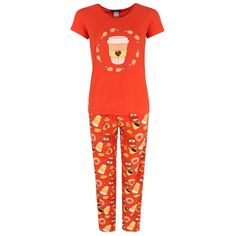 Women's Pumpkin Spice Fall Short Sleeve Pajama Set by Not a Morning Person | Long Leg Pajama Sets at BeltOutlet.com Affordable Orange Halloween Sleepwear, Floral Pajama Pants, Matching Lounge Set, Comfy Pajamas, Not A Morning Person, Plus Size Pajamas, Floral Pajamas, Fun Pants, Morning Person