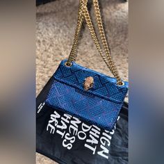 Kurt Geiger London Rhinestone Bag In Blue Never Used New In Condition It Was A Gift Don’t Need It Anymore Price Negotiable Luxury Blue Bag As Fashion Accessory, Luxury Blue Stylish Bag, Luxury Blue Crossbody Bag, Luxury Blue Crossbody Shoulder Bag, Luxury Blue Bag, Luxury Blue Clutch Shoulder Bag, Designer Blue Bag With Chain Strap, Blue Luxury Top Handle Evening Bag, Luxury Blue Top Handle Evening Bag