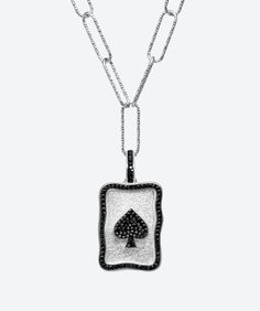 Spade Medallion Charm Necklace - La Costa Organic Jewelry Card Playing, Feeling Lucky, Solid Core, Black Jack, Medallion Necklace, Gold Dipped, Fine Jewels, Black Rhodium, Jack Black