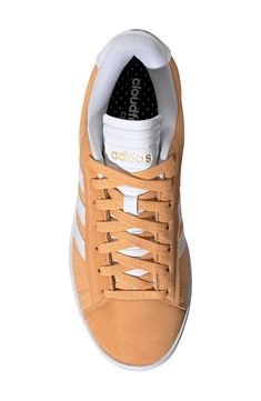 Suede leather adds a classic touch to this tennis-inspired sneaker with modern tech to keep you moving comfortably from day to day. Round toe Lace-up style Leather upper, textile lining, rubber sole Imported Adidas Grand Court Alpha, Adidas Grand Court, Modern Tech, Day To Day, To Day, Orange White, Up Styles, Suede Leather, Nordstrom Rack