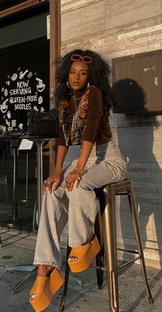 Mode Hippie, 70s Inspired Fashion, Earthy Outfits, Neue Outfits, Looks Black, The Platform, Streetwear Fashion Women, Black Women Fashion, Mode Vintage