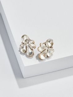 Melodie Crystal Stud Earrings – Olive + Piper    #statementearrings #statementstuds #weddingjewelry The Melody, Power Suit, Everyday Moments, Boutique Jewelry, Earrings Jewelry