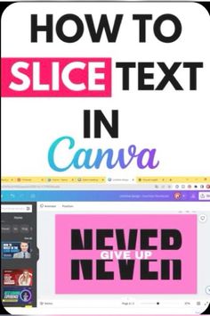 How to slice text in Canva Canva Text Effects, Learning Canva, Tutorial Canva, Canva Tutorials, Canva Hacks, Canva Tips, Projects Design, Canvas Learning, Online Selling