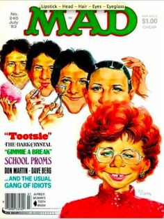 the cover of mad magazine featuring four women