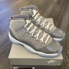 Brand New - Exclusive Release! Size 5.5 Women’s 7 Purchased Off Footlocker Jordan Cool Grey 11s, Cool Grey 11s, Grey 11s, Jordan 11s, Nike Fashion Shoes, Fly Outfit, Shoes Jordan, Swag Shoes, Kids Jordans