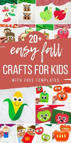 20 easy and fun crafts for kids with free templates