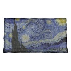 the starry night painting is shown on this long wallet