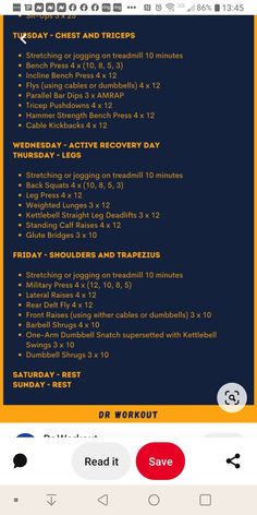 an iphone screen showing the daily workout schedule for runners and their trainers, with text on it