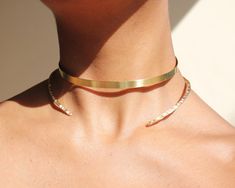 Adjustable Brass Choker For Parties, Gold Choker Set, Metal Choker, Choker Set, Hammered Gold, Gold Choker, Choker Necklaces, Miami Beach, Gold Jewelry