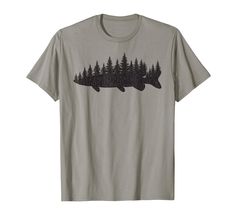 a t - shirt with an image of a bear in the woods