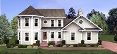 this is an artist's rendering of these victorian style house plans for the future