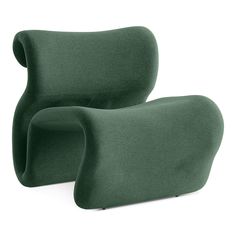 two green chairs sitting next to each other