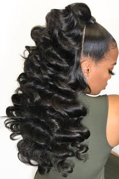 Long Ponytail Hairstyles, Curly Hair Ponytail, Weave Ponytail Hairstyles, Weave Ponytail, I Tip Hair Extensions, Ponytail Hairstyles Easy, Black Ponytail Hairstyles, Real Human Hair Extensions