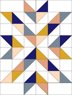 an image of a quilt pattern with different colors