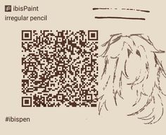 an image of a person with long hair and a qr code