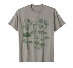 PRICES MAY VARY. Wild mushrooms and fungi are one of the best part of nature and the woods. Foraging for this nature lover gift is easy! Mushroom, fungi, lichen oh my! Lightweight, Classic fit, Double-needle sleeve and bottom hem Funny Mushroom Shirts, Mushrooms Edible, Mushroom Clothes, Mushroom Shirt, Edible Mushrooms, Vintage Mushroom, Mushroom Fungi, Wild Mushrooms, Unique Tshirts