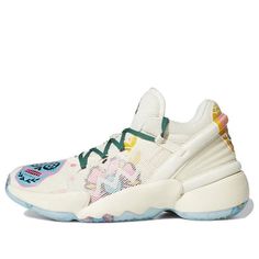 Adidas D.O.N. Issue #2 'Day Of The Dead' FY9996 (SNKR/Unisex/Low Top/Mitchell/Basketball) Green Basketball Shoes, Ball Shoes, Adidas Basketball Shoes, Volleyball Shoes, Black Gums, Pink Dark, Hot Sneakers, Puma Fierce Sneaker, Sneaker Collection