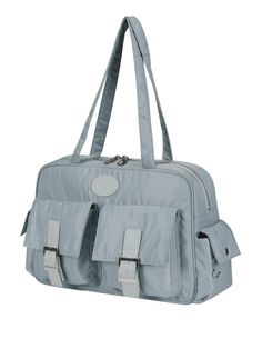 FILLINTHEBLANK presents an item that can elevate your daily looks.- Lightweight and durable nylon used- Inner zipper and stitched pocket detail- Two pockets on the front with magnetic closure- Two-way zipper for a better practicality Light Blue Travel Shoulder Bag With Pockets, Light Blue Shoulder Bag With Pockets For Travel, Light Blue Shoulder Bag With Zipper For Travel, Light Blue Nylon Travel Bag, Blue Travel Shoulder Bag With Side Pockets, Blue Shoulder Bag With Side Pockets For Travel, Bag Light, Daily Look, Pocket Detail