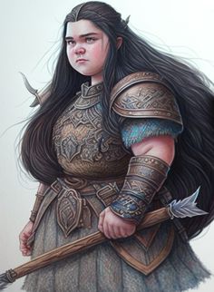 Bald Female Character Art, Plus Size Fantasy Art, Fat Witch, Monk Dnd, Fat Character, Dnd Druid, Bearded Lady, Historical Women, Female Knight