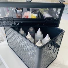 Nail Supply Storage, Mobile Nail Salon, Mobile Nails, Nail Art Accessories, Nail Supply, Nail Tech, Nail Salon, Storage Boxes, Nail Inspo