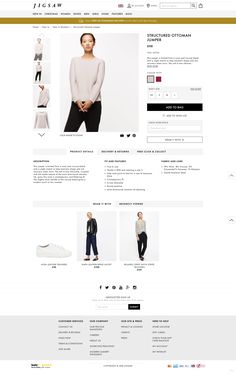 an image of a website page for clothing store