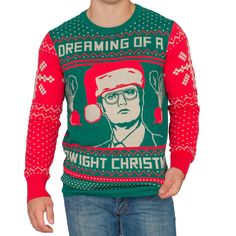 Best Christmas Sweaters, The Office Dwight Schrute, The Office Dwight, Office Sweater, Ugly Sweater Contest, Ugly Christmas Sweater Women, Holiday Christmas Party, Christmas Cardigan, Dwight Schrute