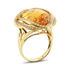 . Elegant Yellow Gold Pear-shaped Topaz Ring, Elegant Pear-shaped Yellow Gold Topaz Ring, Formal Yellow Gold Topaz Teardrop Ring, Luxury Pear-shaped Gemstone Rings, Elegant Pear Shaped Topaz Ring For Formal Occasions, Elegant Pear-shaped Topaz Ring For Formal Events, Elegant Orange Topaz Ring, Detailed Ring, Natural Citrine