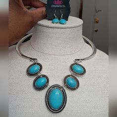 Shop basitima's closet or find the perfect look from millions of stylists. Fast shipping and buyer protection. Questions or concerns, comment below! Elegant Nickel Free Turquoise Necklace, Elegant Turquoise Metal Necklace, Elegant Metal Turquoise Necklace, Nickel Free Blue Jewelry Sets, Blue Turquoise Metal Necklace, Nickel-free Elegant Blue Turquoise Necklace, Adjustable Multi-strand Turquoise Blue Necklace, Paparazzi Jewelry Tirquoise Necklaace Images, Earthy Necklace