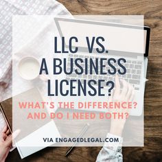 someone typing on their laptop with the words, lic vs a business license?