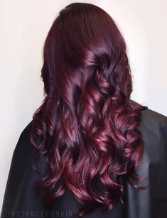 Long Burgundy Hair With Maroon Highlights Long Burgundy Hair, Dark Red Hair Burgundy, Purple Brown Hair, Maroon Hair, Hair Dark