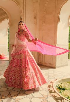 Pakistani Pink Bridal Lehenga With Choli And Dupatta Pink Lehenga Choli, Pink Bridal Lehenga, Pakistani Bridal Dress, Choli Dress, Raw Silk Fabric, Pink Lehenga, Pakistani Bridal Dresses, Bridal Lehenga Choli, Pakistani Wedding Dresses