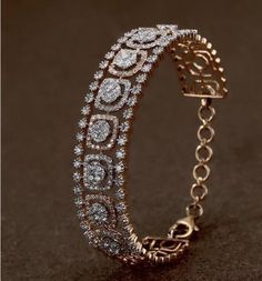 Diamond Kangan Designs, Bracelet Ideas Diamond, Diamond Jewelry Designs Indian, Bracelets Gold Diamond For Women, Daimond Bangel Design, Bangles Jewelry Designs Diamond, Dimond Breslet, Diamond Bracelets Indian, Diamond Kada Bracelets