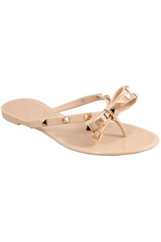 Your pedi is not the only thing they're lookin' at! Slip into these chic AF jelly sandals! Pyramid Stud Accents Along The Strap & Bow Tie Open Toe Flat Sole Composed Of Jelly Material True to Size Nude Sandals, Jelly Sandals, Black 7, Thong Sandals, Flip Flop, Pyramid, Black Sandals, Bow Tie, Jelly