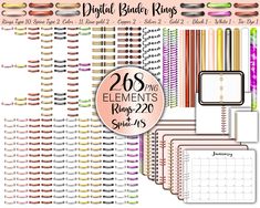 the digital binder rings are available for all kinds of planners and notebooks, including one