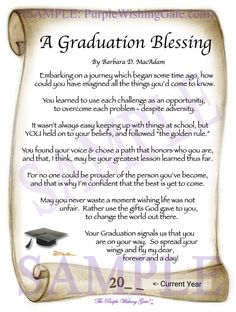 an image of a graduation blessing card