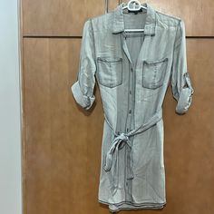 Never Worn. All Buttons Attached. No Stains Or Rips. Not See Through. Cute Dress! Sleeves Can Be Adjusted, Rolled Down Or Up. Size Xs. Casual Gray Mini Dress For Day Out, Casual Gray Mini Dress, Casual Gray Cotton Mini Dress, Heart Dresses, Dress Sleeves, Velvet Heart, Heart Dress, Cute Dress, Gray Dress