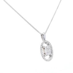 This sparkling oval invisble setting white diamond pendant, is a classic. Elegant and stylish, this white diamond pendant is set in 18K white gold, and features an oval shape that is filled with round diamonds, floating in a diamond studded oval outline shape. The pendant hangs from a white gold link chain and is attached by a white gold bail. This pendant is sure to be loved by all who see it and makes for a beautiful gift.
We are happy to answer any of your questions! Contact us! Gold Link Chain, Gold Link, Classic Elegant, 1 Carat, Diamond Studs, Diamond Pendant, Link Chain, White Diamond, Oval Shape