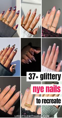 Get ready to ring in the new year with nails that sparkle as much as your NYE plans! Whether you're into glitter nails, classy new years French tips, or bold gold vibes, these cute new year nail designs have something for every style. From winter nails perfect for the season to show-stopping nail inspo for New Year’s Eve, these ideas will have you saying new year, new nails in no time. Ready to slay with the most dazzling new year’s nail inspiration? Glitter Nails Classy