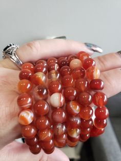 Carnelian Crystal, Carnelian Beads, Crystal Beads Bracelet, Prayer Beads, Crystal Items, Beaded Bracelet, Bead Charms, Crystal Beads, Beaded Bracelets