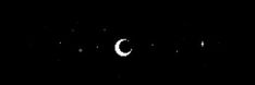 an image of the moon in the dark night sky with stars and crescent on it